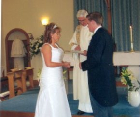 A marriage ceremony in progress